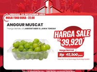 Si Viral Anggur Muscat Besok Diskon Gede di Transmart, Serbu!