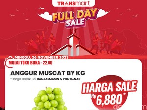 Anggur Muscat Harga Miring Cuma di Transmart Full Day Sale