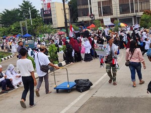 Aksi Bela Palestina di Depok Usai, Masyarakat Mulai Tinggalkan Lokasi