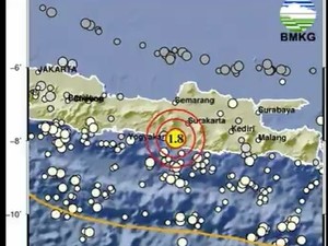 Lagi! Gempa di Gunungkidul, Kali Ini M 1,8