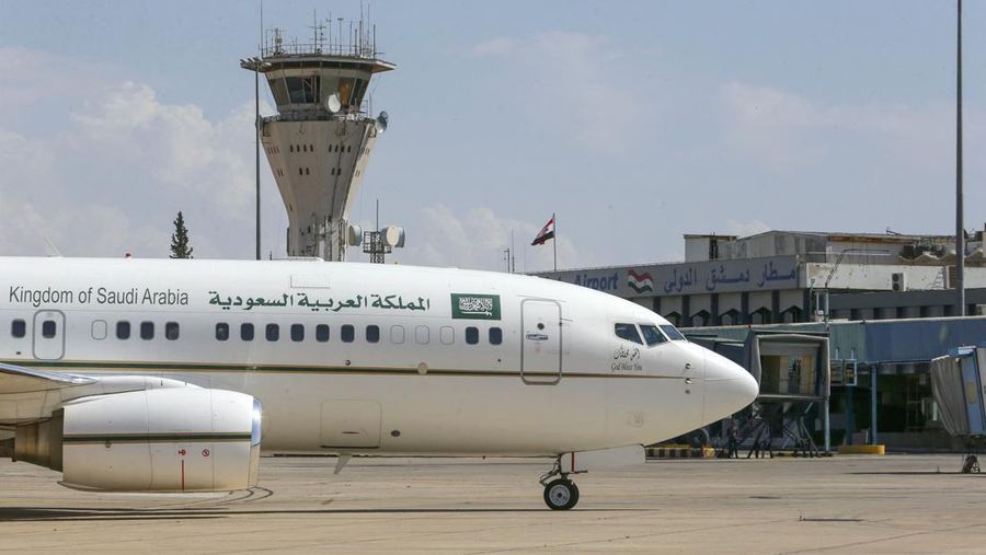 Bandara Syria Damascus. (Photo by LOUAI BESHARA/AFP via Getty Images)