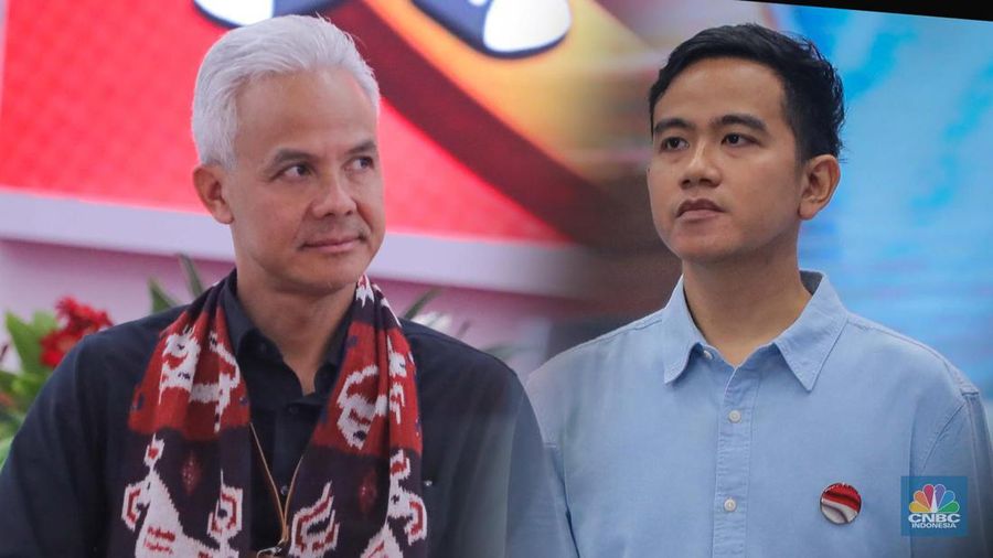 Foto Kolase Ganjar Pranowo dan Gibran Rakabuming Raka. (²©²ÊÍøÕ¾/Faisal Rahman)