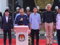 Potret Anies-Prabowo-Ganjar Deklarasi Kampanye Pemilu Damai
