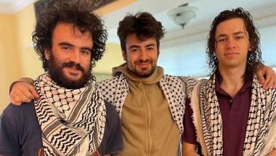 This undated handout photo provided by the Institute for Middle East Understanding shows Hisham Awartani, Tahseen Ali, and Kenan Abdulhamid, who were shot on their way to a family dinner. Three university students of Palestinian descent were wounded on November 25, 2023, in a shooting in the northeastern US city of Burlington, Vermont, in what police said appeared to be a