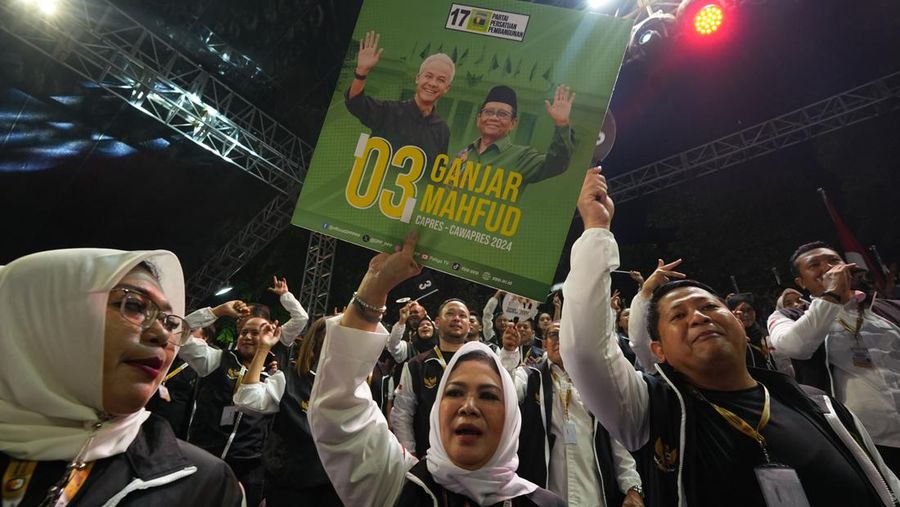 Ilustrasi kampanye pilpres. (Dimas Ardian / Bloomberg)