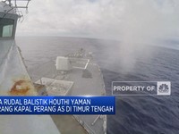 Rudal Balistik Houthi Yaman Serang Kapal Perang AS di Timteng