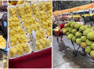Unik! Penjual Buah Ini Tawarkan Nangka dengan Ukuran Raksasa