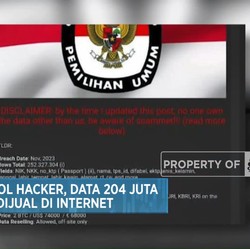 KPU Dibobol Hacker, Data 204 Juta Warga RI Dijual Di Internet