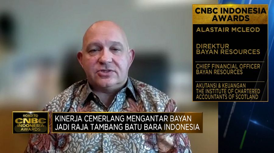 Director & Chief Financial Officer of Bayan Resource, Alastair Mcleod dalam Road To CNBC Indonesia Awards 2023. (CNBC Indonesia TV)