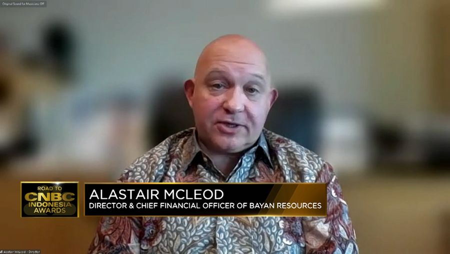 Director & Chief Financial Officer of Bayan Resource, Alastair Mcleod dalam Road To CNBC Indonesia Awards 2023. (CNBC Indonesia TV)
