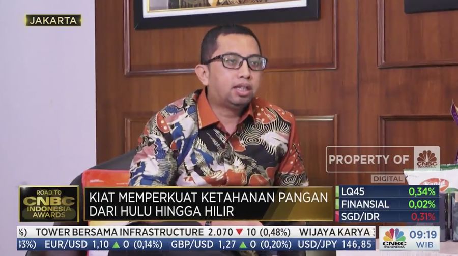 Direktur Utama ID Food Frans Marganda Tambunan. (CNBC Indonesia TV)