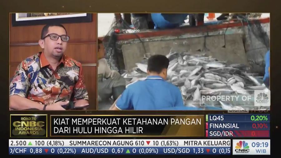 Direktur Utama ID Food Frans Marganda Tambunan. (CNBC Indonesia TV)