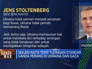 NATO Tepis Tudingan Standar Ganda Perang di Ukraina & Gaza