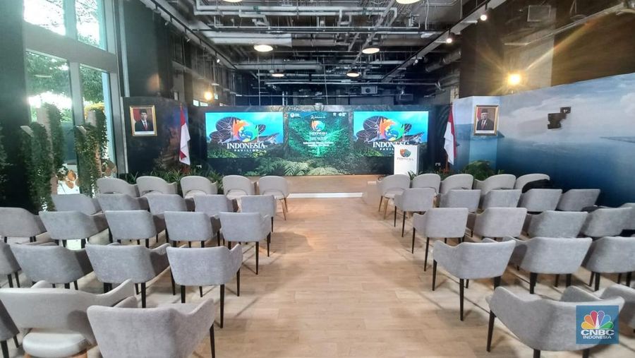 Paviliun Indonesia di Expo City, Dubai, Uni Emirat Arab, Rabu (29/11/2023). (Muhammad Iqbal/CNBC Indonesia)