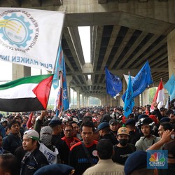 Buruh Gelar Mogok Nasional di Cikarang, Jalan Ini Ditutup