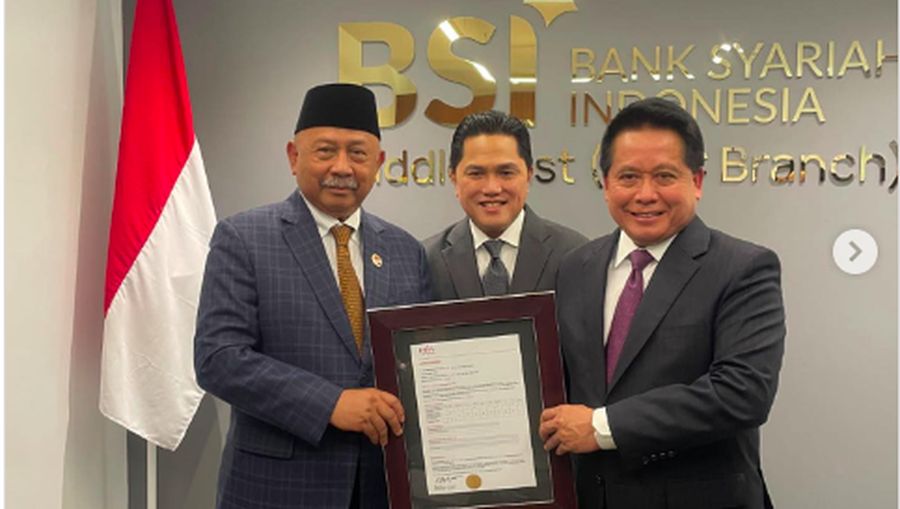 Menteri BUMN Erick Thohir mengucapkan selamat atas lisensi penuh BSI untuk beroperasi di Dubai, Uni Emirat Arab.