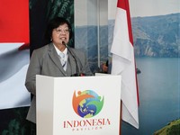 Potret Menteri LHK Saat Pembukaan Paviliun Indonesia di COP28
