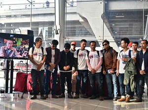 17 Sandera Thailand yang Dibebaskan Hamas Tiba di Bangkok