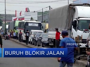 Buruh Demo, Jalan Jababeka Diblokir