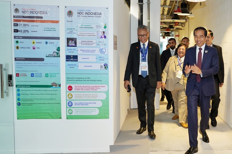 Aktivitas Jokowi di COP28 Dubai. Aktivitas Jokowi di COP28 Dubai. (Dok. KLHK)