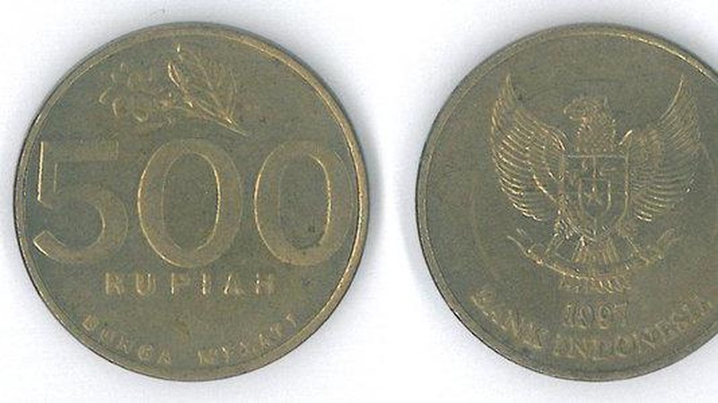 Pecahan uang logam Rp500 TE 1997. (Dok: Bank Indonesia)