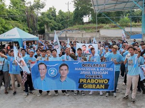 Mahasiswa dan Aktivis di Jateng Dukung Prabowo-Gibran Menang di 2024