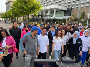 Momen Gibran Jalan Pagi Sapa Warga Jakarta, Ditemani Pasha Ungu dkk