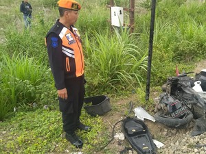 Motor Hancur Tertabrak KA di Pelintasan Tak Berpalang Pintu Tulungagung
