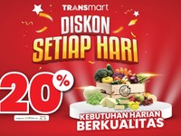 Now! Beli Barang Ini Dapat Diskon 20% Tiap Hari di Transmart