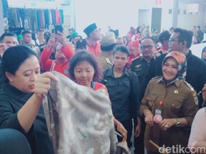Puan Belanja di Pasar Gedhe Klaten, Minta Harga Sembako Dijaga Jelang Nataru
