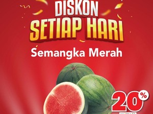Semangka Merah Manis Diskon 20% Tiap Hari di Transmart!