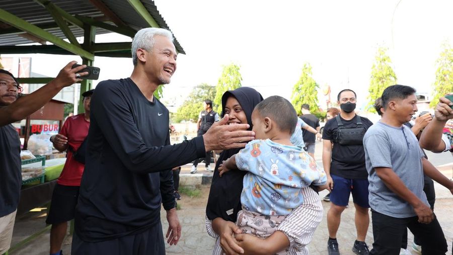 Calon Presiden nomor urut 3 Ganjar Pranowo saat mengunjungi Merauke, Papua. (Istimewa)