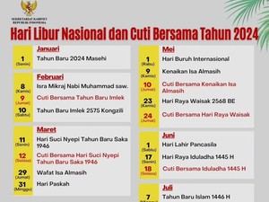 Kalender 2024 Lengkap dengan Tanggal Merah Libur dan Cuti Bersama