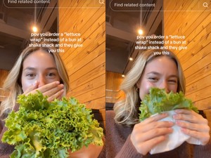 Pesan Burger Sayur, Wanita Ini Kaget Dapat Porsi Mirip Makanan Kelinci!