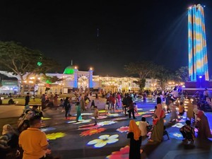 Dipenuhi Gemerlap Lampu, Alun-alun Pasuruan Makin Cantik di Malam Hari