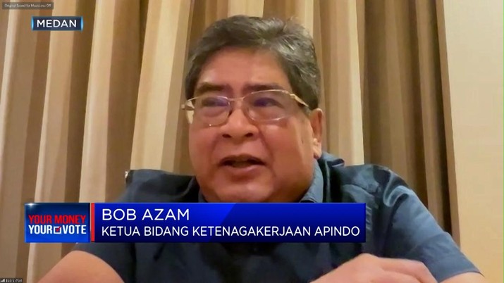 Ketua Bidang Ketenagakerjaan APINDO, Bob Azam dalam Your Money Your Vote. (CNBC Indonesia TV)