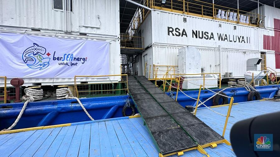 Area pendaftaran RSA Nusa Waluya. (CNBC Indoneia/Puspa)