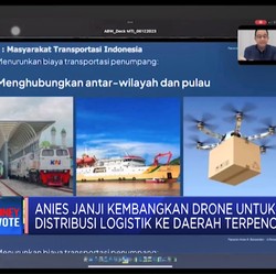 Janji Anies, Kembangkan Drone Untuk Distribusi Logistik ke 3T