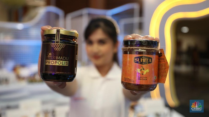 Pameran BRI UMKM EXPO (RT) BRILIANPRENEUR di Jakarta Convention Center (JCC), Jakarta, Kamis (7/12/2023). (CNBC Indonesia/Tri Susilo)