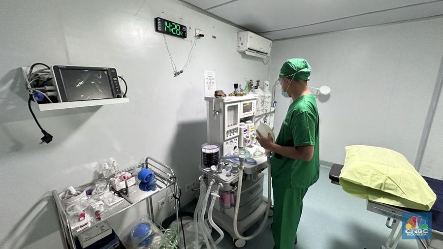Area pendaftaran RSA Nusa Waluya. (CNBC Indoneia/Puspa)