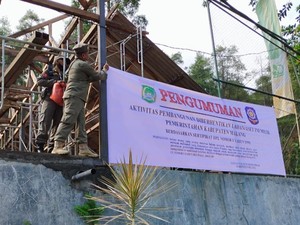 Tak Kantongi Izin, Pembangunan Pasar Songgoriti Disetop Satpol PP Malang