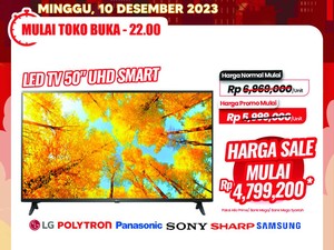 Beli Smart TV  LED 50 Inch di Transmart Full Day Sale Hemat Rp 2 Jutaan!