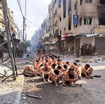 Potret Tentara Israel Telanjangi Puluhan Warga Palestina
