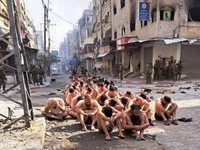 Potret Tentara Israel Telanjangi Puluhan Warga Palestina