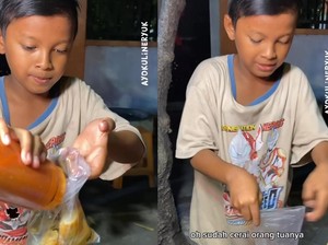 Salut! Bocah 12 Tahun Jualan Pentol Sampai Malam Demi Biaya Sekolah