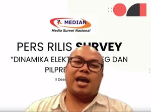 Survei Elektabilitas Parpol Median: PDIP 24,2%, Gerindra 22,3%, Golkar 9,8%