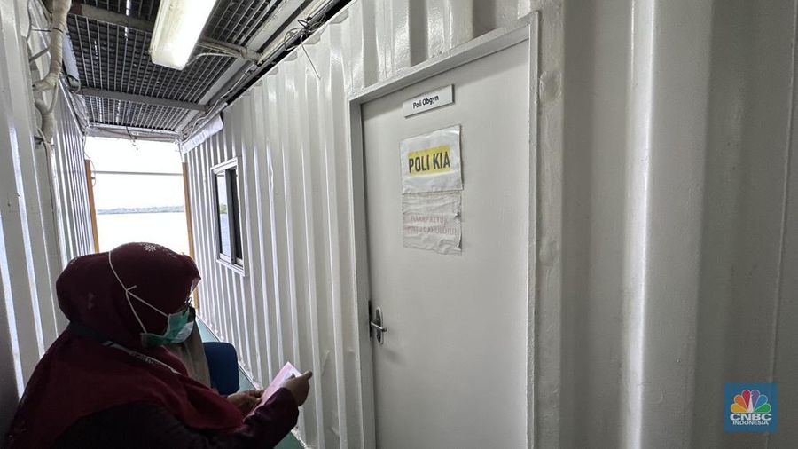 Area pendaftaran RSA Nusa Waluya. (CNBC Indoneia/Puspa)