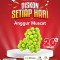 Transmart Potong Harga Anggur Muscat Cuma Rp 5.592/100 Gram