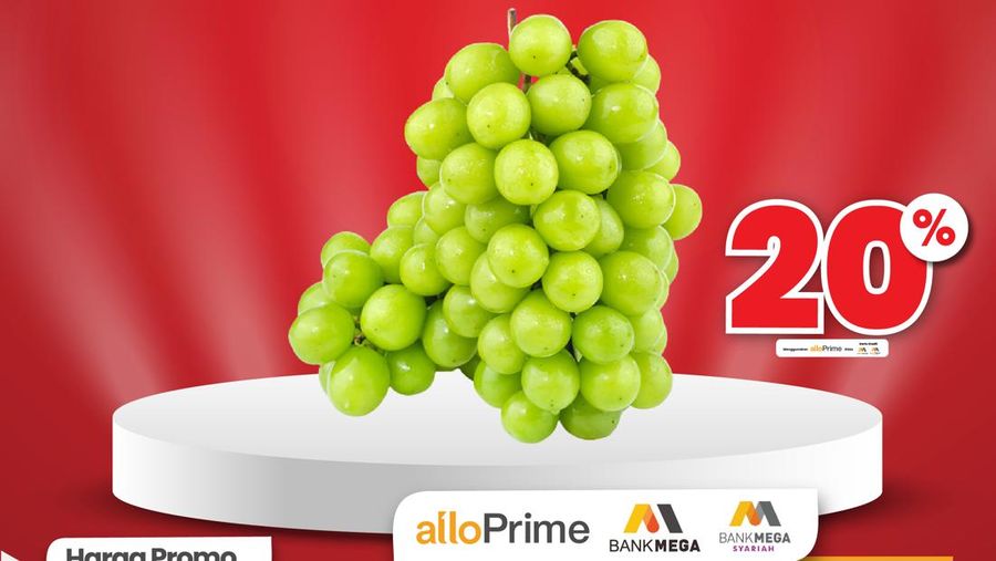 Promo Transmart diskon Setiap Hari Anggur Muscat. (Dok. Transmart)
