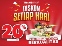 Jangan Lupa! Diskon Tiap Hari 20% Produk Fresh di Transmart
